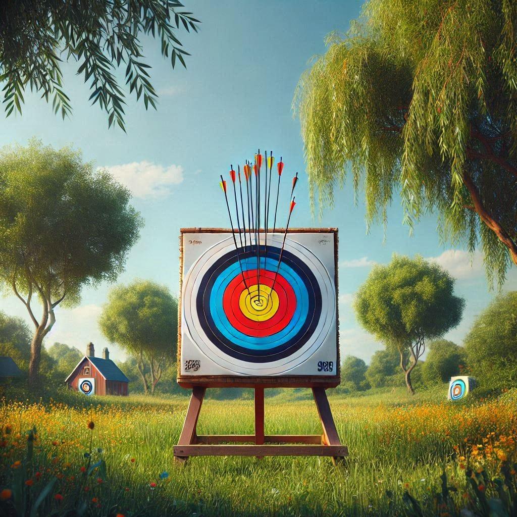 An immage of an archery board