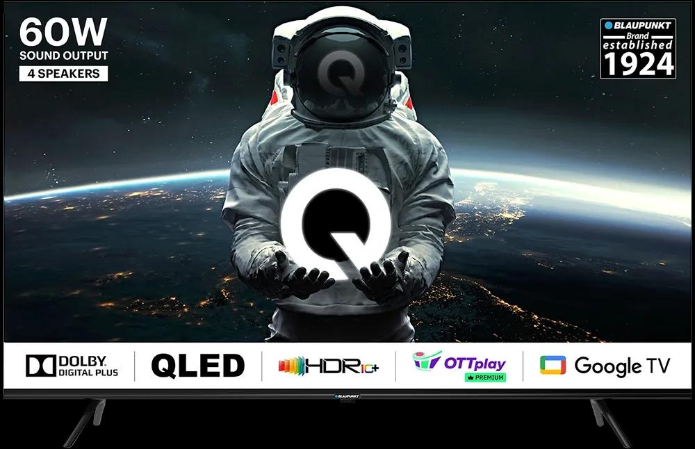 Blaupunkt 50-inch QLED – Bezel-less design with 4K clarity.