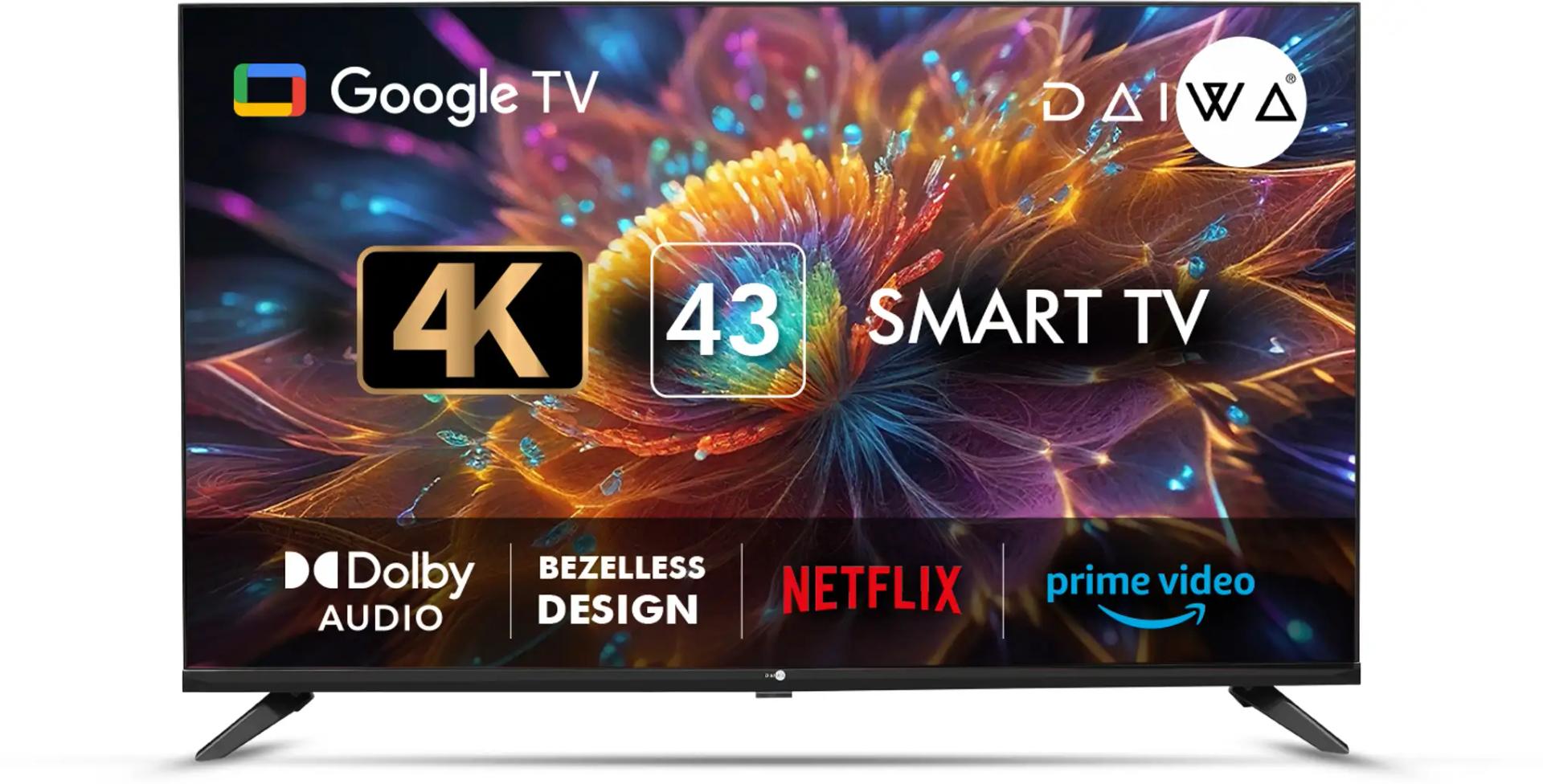 Daiwa 43-inch QLED TV – Quantum Dot technology for stunning 4K clarity.