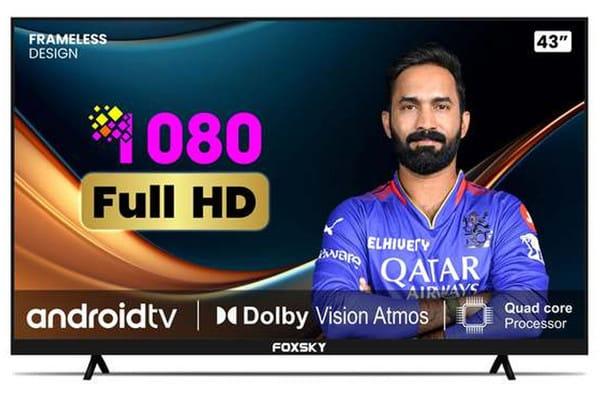 Fox Sky 43-inch FHD Smart TV – Sleek design with bezel-less display.