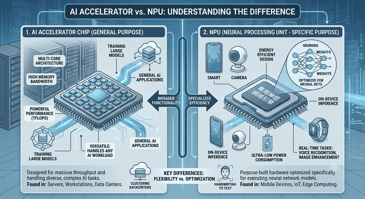What Is an AI Accelerator Chip and How Is It Different from an NPU?