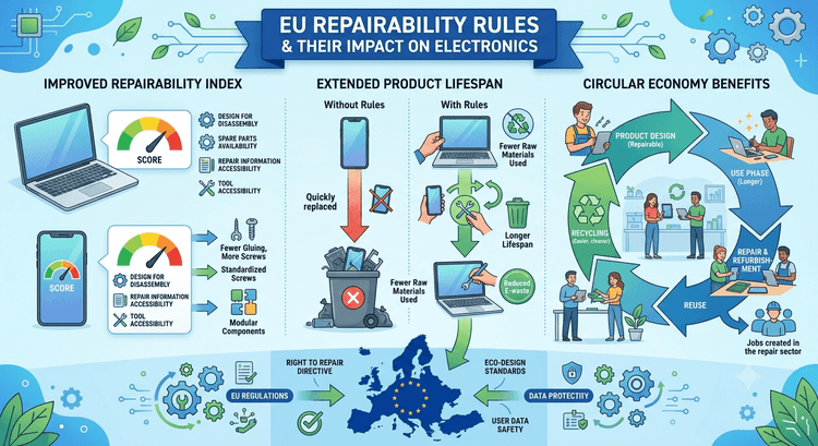 EU Repairability Rules and Their Impact on Laptops and Smartphones
