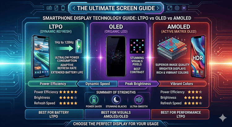 LTPO vs OLED vs AMOLED: Best Smartphone Guide
