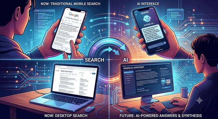 Can AI Replace Search Engines on Phones and PCs?