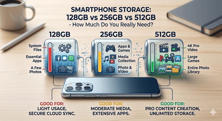 How Much Storage Do You Really Need on a Smartphone? 128GB vs 256GB vs 512GB