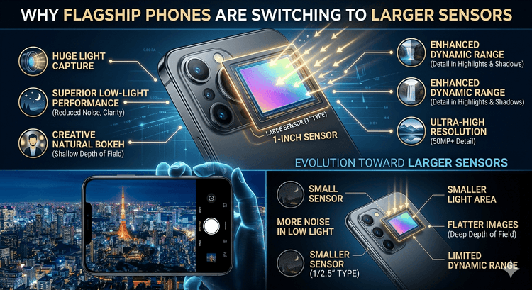 Why Flagship Phones Are Switching to Larger Camera Sensors?