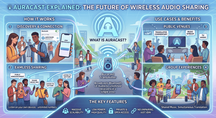 Auracast Explained: The Future of Wireless Audio Sharing