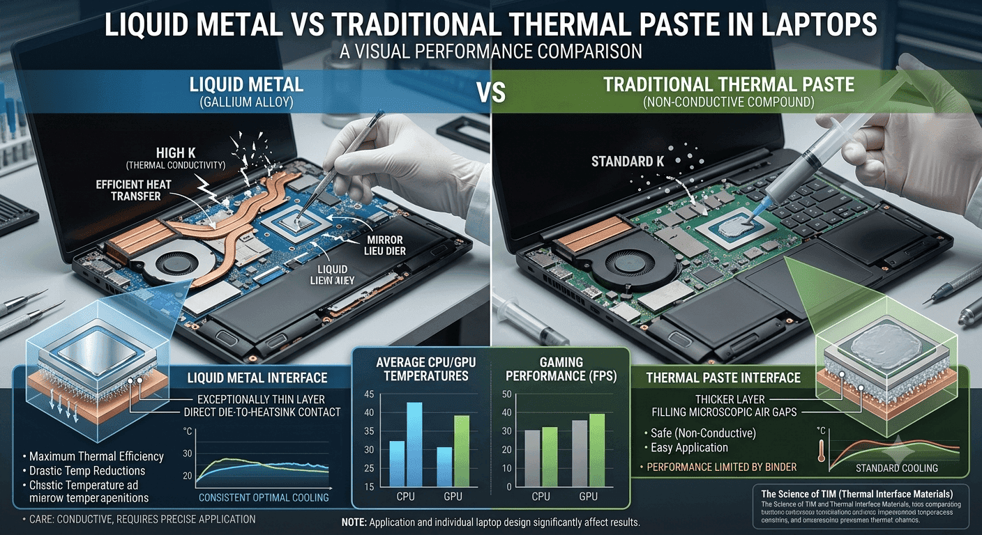 Liquid Metal vs Traditional Thermal Paste in Laptops