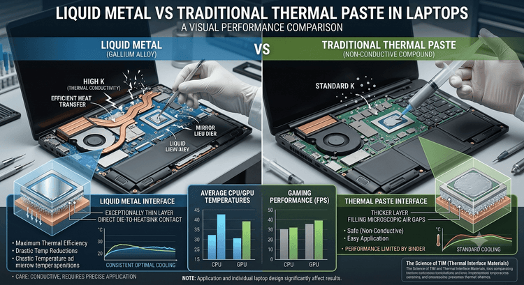 Liquid Metal vs Traditional Thermal Paste in Laptops