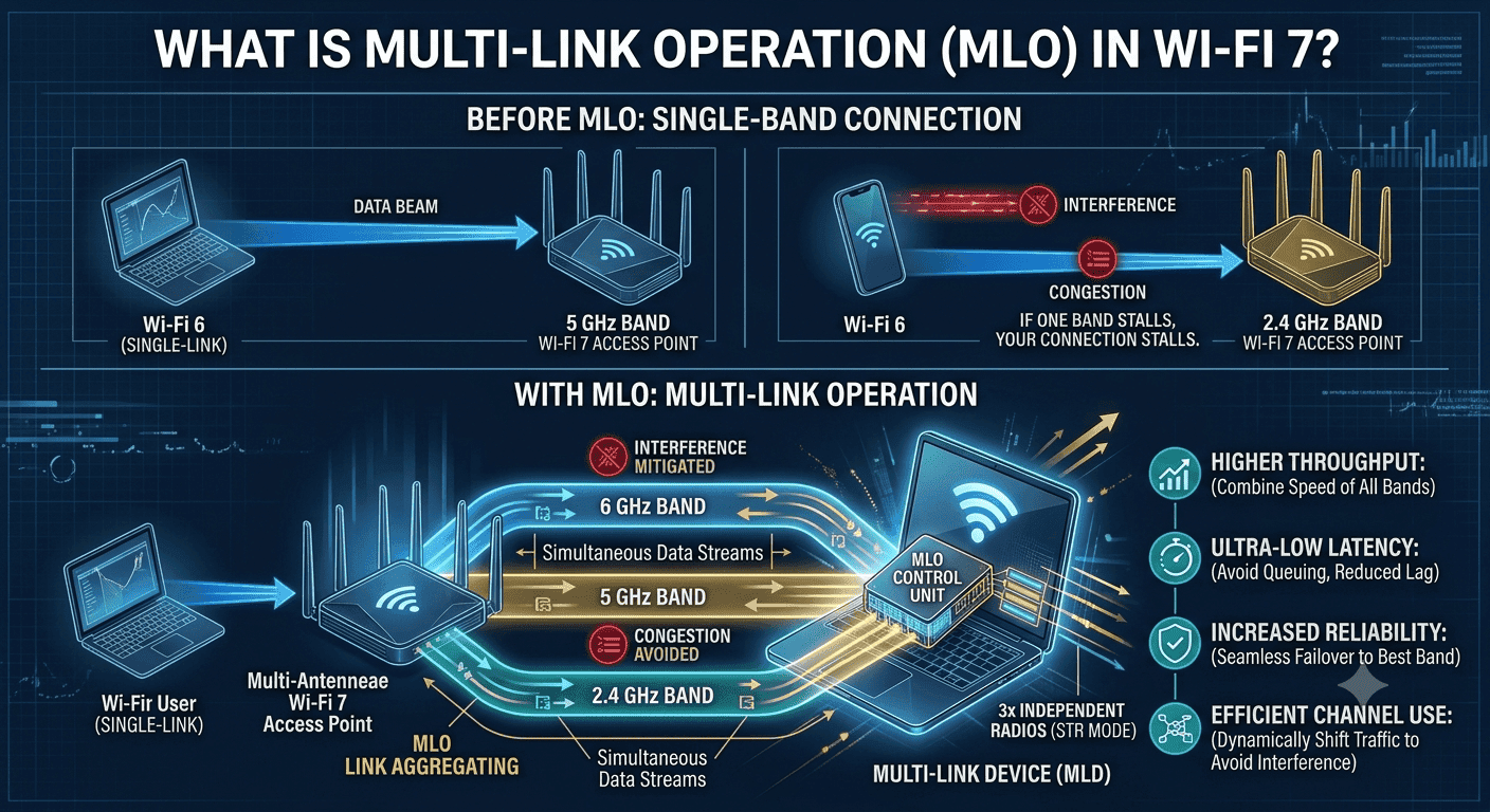 What Is Multi-Link Operation (MLO) in Wi-Fi 7?