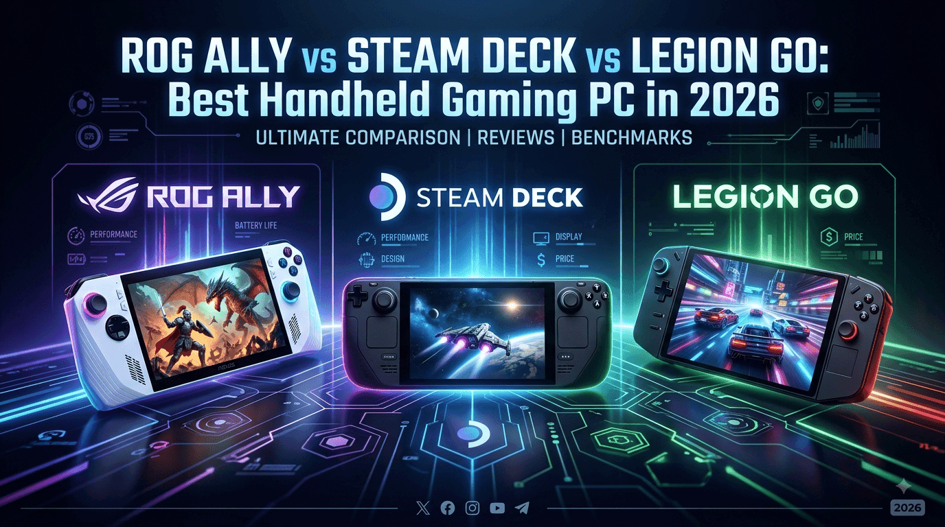 ROG Ally vs Steam Deck vs Legion Go: Best Handheld Gaming PC in 2026