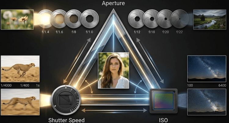 Exposure Triangle Explained: Aperture, Shutter Speed and ISO in Plain English