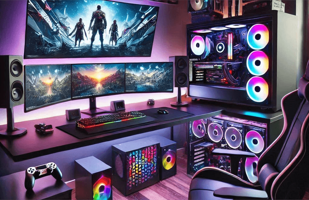 A modern gaming console setup