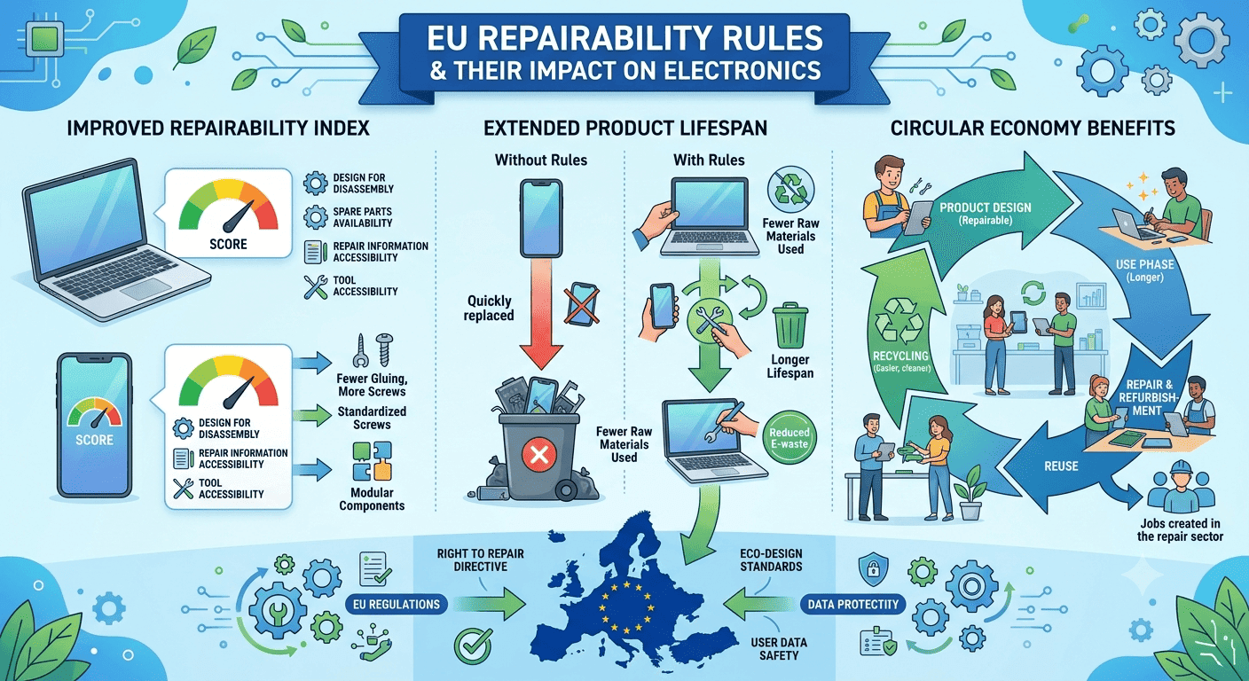 EU Repairability Rules and Their Impact on Laptops and Smartphones
