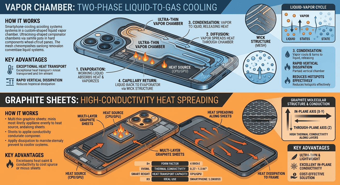 How Smartphone Cooling Systems Work: Vapor Chamber vs Graphite Sheets