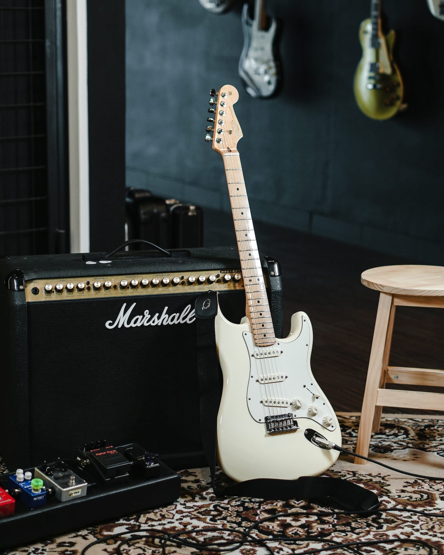 Image of a marshall guitar amp