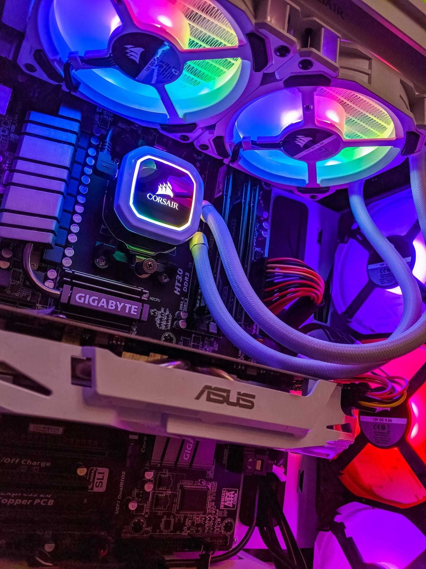 An image of inside of a custom pc