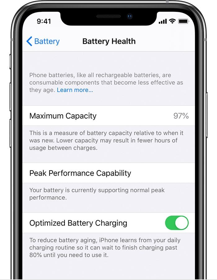 Image of iphone maximum capacity