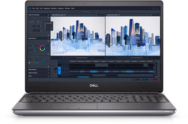 Professional-grade Dell Precision 7650 laptop with UHD display and NVIDIA RTX graphics for CAD, AI, and 3D rendering.