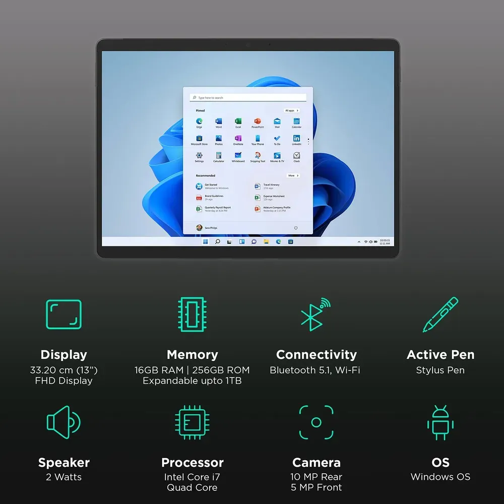 The Microsoft Surface Pro 8 Detachable – a powerful 2-in-1 with premium display and pen integration.