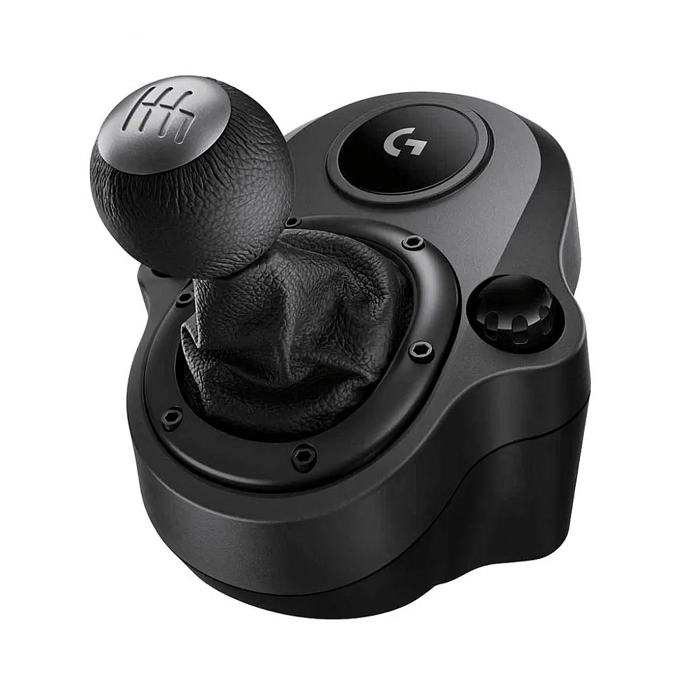 Logitech Gear Shifter with premium steel and leather