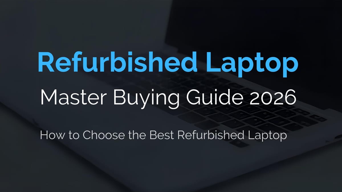 Refurbished Laptop Master Buying Guide 2026: How to Choose the Best Refurbished Laptop