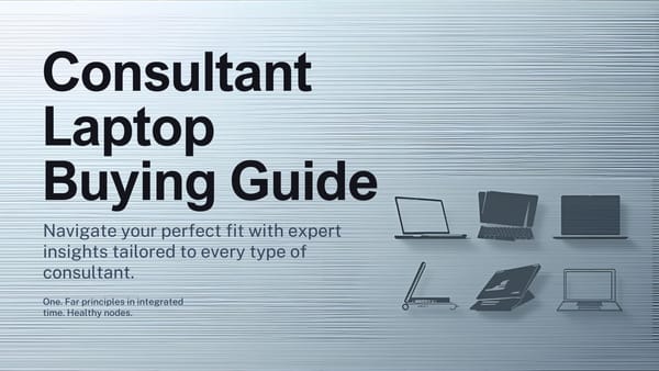 Consultant Laptop Buying Guide 2026: Best Laptops for Every Type of Consultant